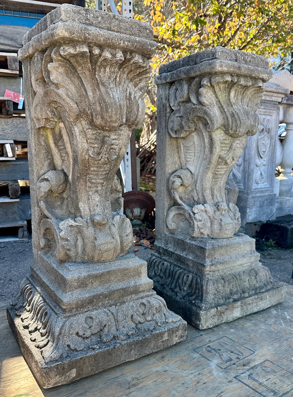 Ornate Concrete Garden Pedestals - 7 Available GA20471