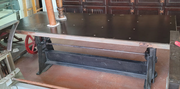 Custom Made Industrial Beach Mfg. Adjustable Crank Table 78 1/2" x 33" GS00835