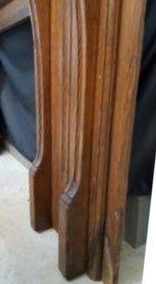 Solid Pine Mantel with Double Side Columns & Tapered Top Shelf #GA9015