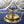 Load image into Gallery viewer, Vintage Crystal Clear Leaded Glass & Brass Flush Mount Ceiling Light 12" GS00831