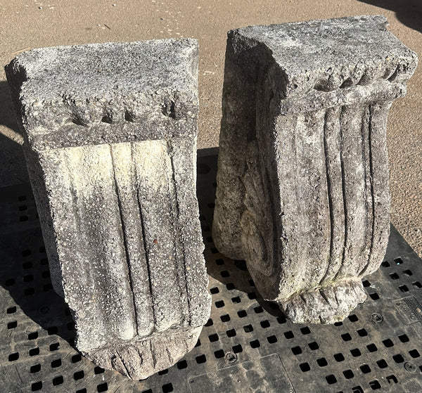 1930's Cast Concrete Sugarcoated Corbel Pair GA20472