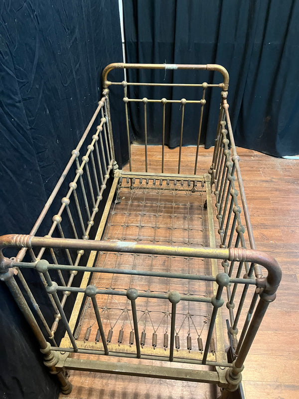 1920's Brass Crib w/ Adjustable Sides GA10251