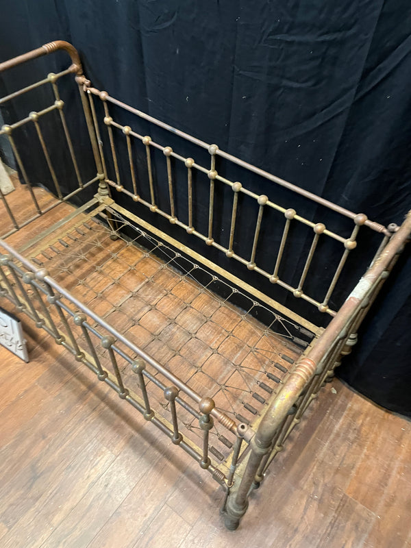 1920's Brass Crib w/ Adjustable Sides GA10251
