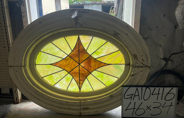 Oval Stained Glass Transom Window GA10416