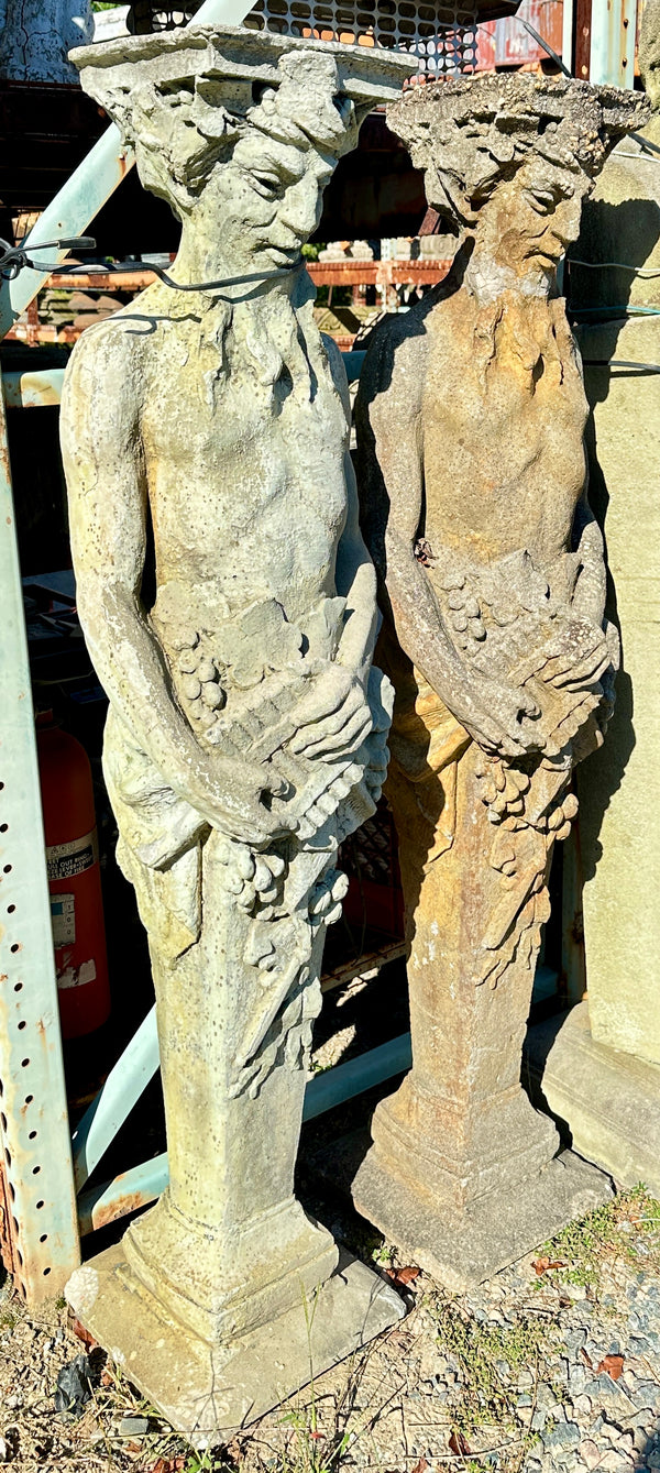 Concrete Satyr Garden Statues - 2 Available GA20446