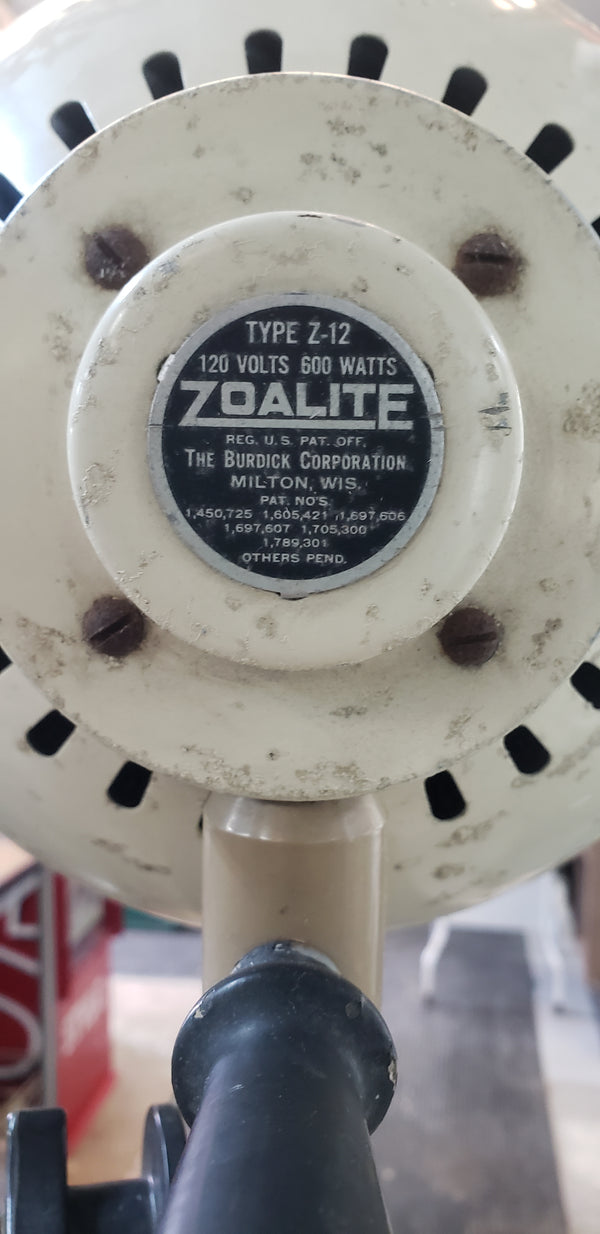1930's Burdick Tall Portable Physicians Light with Cast Iron Base #GA9165