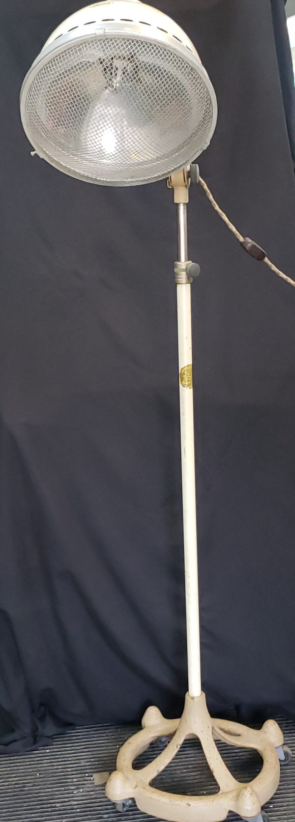 1930's Burdick Tall Portable Physicians Light with Cast Iron Base #GA9165