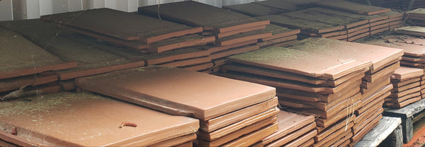 Ludowici  Brand Celadon Terra Cotta Roofing Tiles 9" x 14" overall (8” x 12” installed)