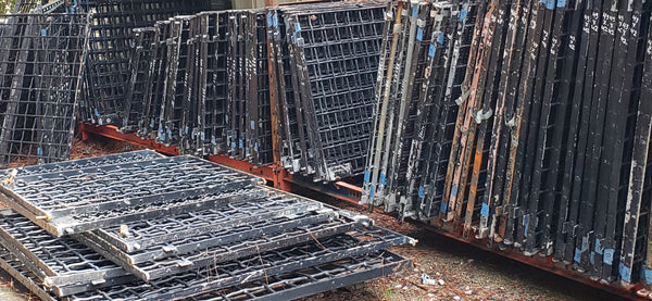 Salvaged Iron Window Grates from a State Institution in Allentown PA 42" x 41" #GA9354