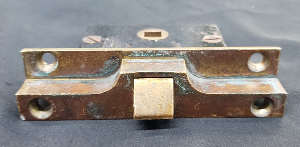 Yale Mortise Lock Set with Brass Thumb Turn Back Plate & New Cast Brass Keeper #GA9195