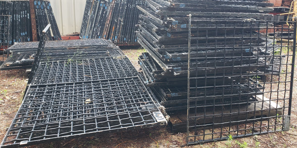 Salvaged Iron Window Grates from a State Institution in Allentown PA 40" x 44" #GA9352
