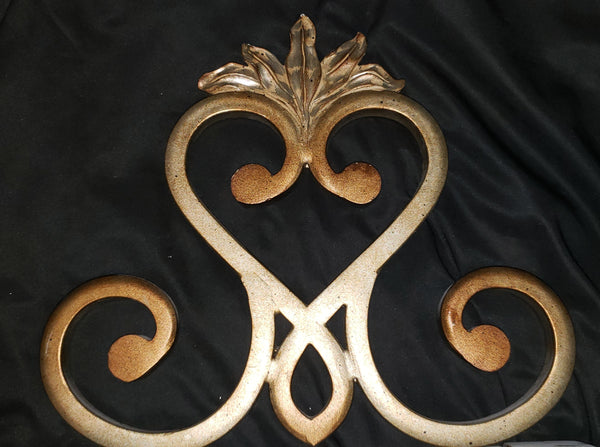Pair of Tuscan Inspired Wall Sconces with Faux Wood & Iron #GA9203