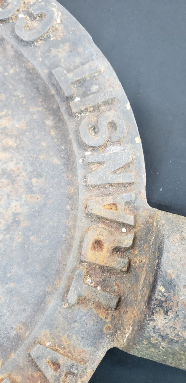 Early 1900's Round Cast Iron Bus Stop Sign from Virginia Peninsula Transit Corp #GA9308