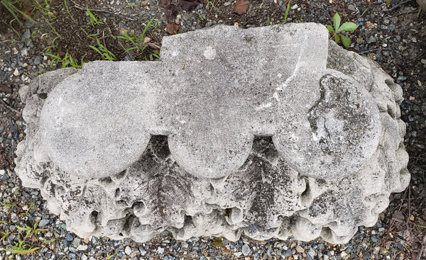 Antique European Stone  Poinsettia Column Base GA9332