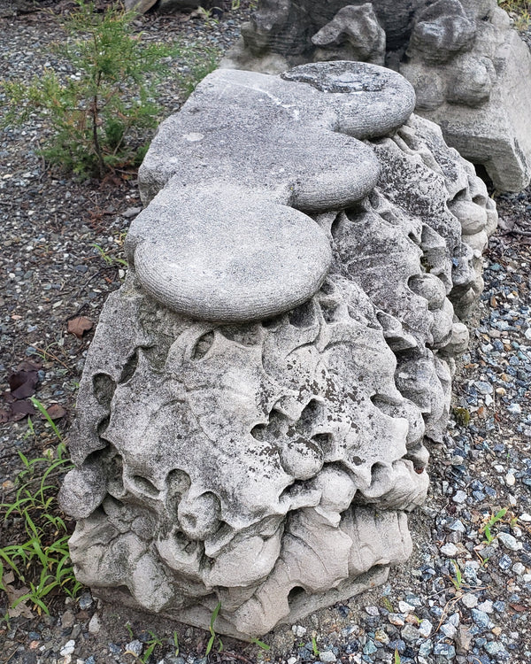 Antique European Stone  Poinsettia Column Base GA9332