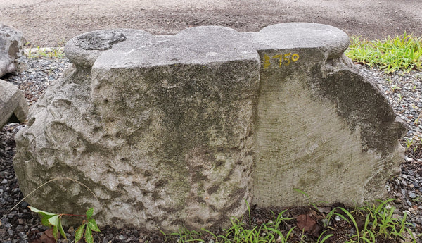 Antique European Stone  Poinsettia Column Base GA9332