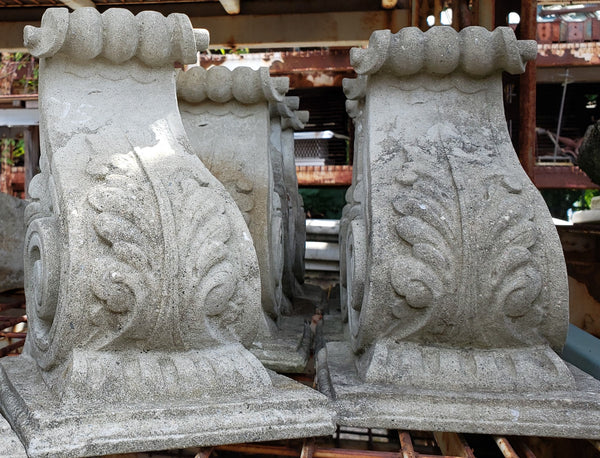 10" Tall Concrete Scroll Finials GA9343