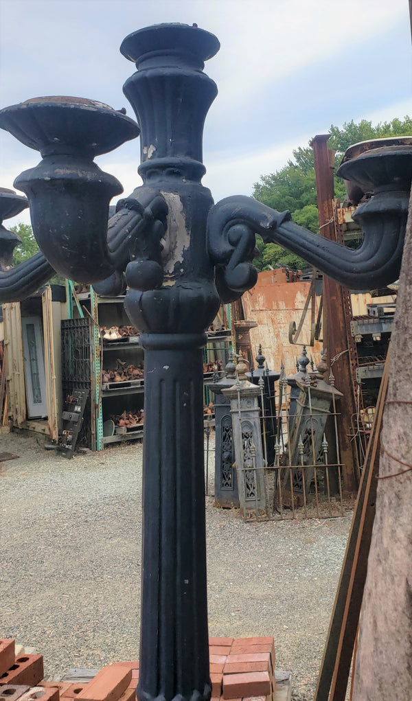 Five Light Fluted Aluminum Lamp Post GA9349