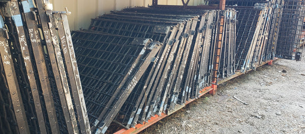 Salvaged Iron Window Grates from a State Institution in Allentown PA 42" x 41" #GA9354