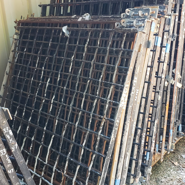 Salvaged Iron Window Grates from a State Institution in Allentown PA 42" x 37" #GA9353