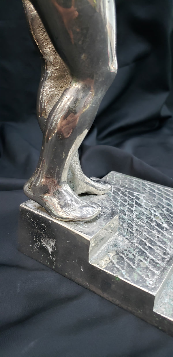 1920's Art Deco Sculpture by Gyula J. Maugsch  "Awakening" Nude Female GA9372