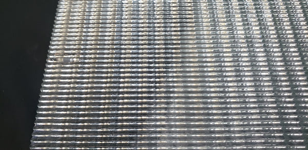 6 Reclaimed 1920's New England Foundry Ribbed Glass Panels  15" x 12" GA9381