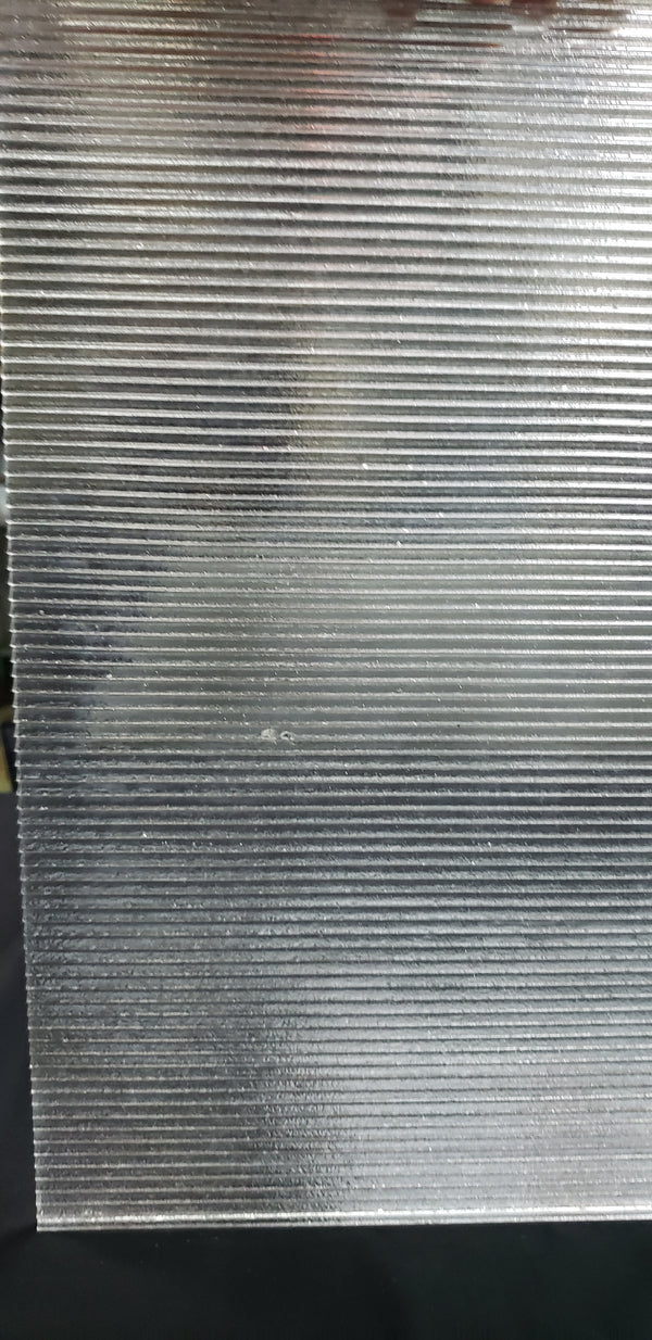 4 Reclaimed 1920's New England Foundry Ribbed Glass Panels  15" x 12" GA9382