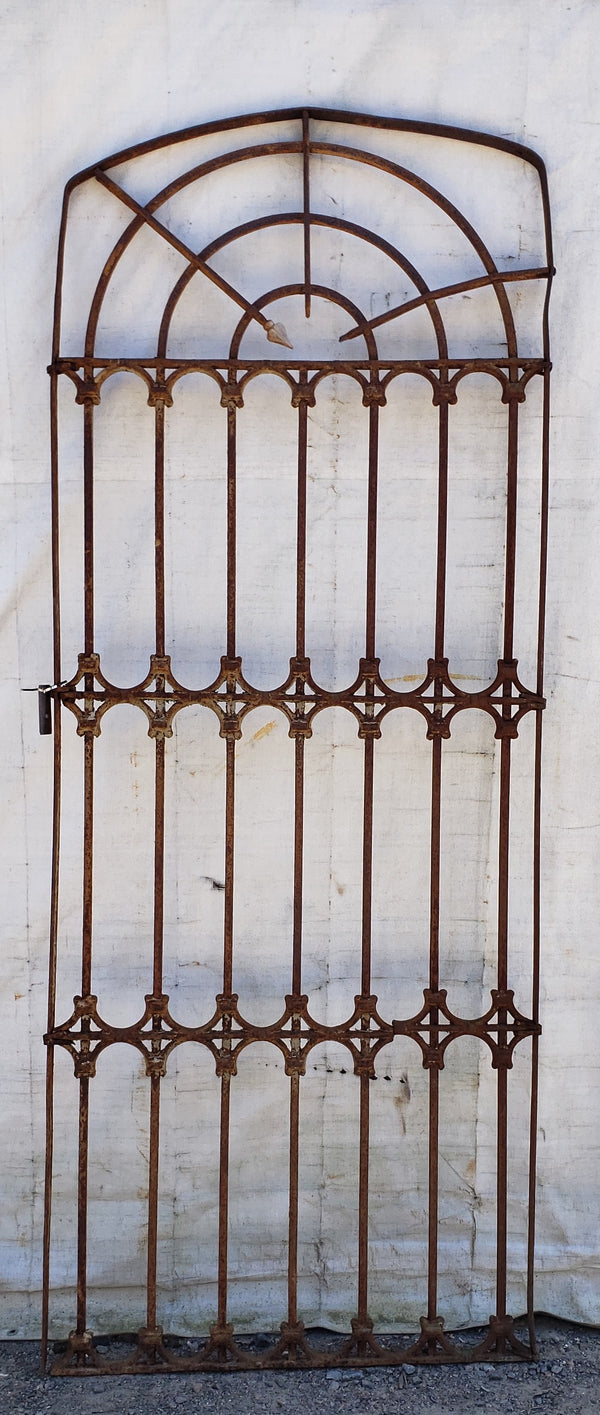 Very Old Ornate Wrought Iron Gate with Lead Accents 98" x 38"  GA9404