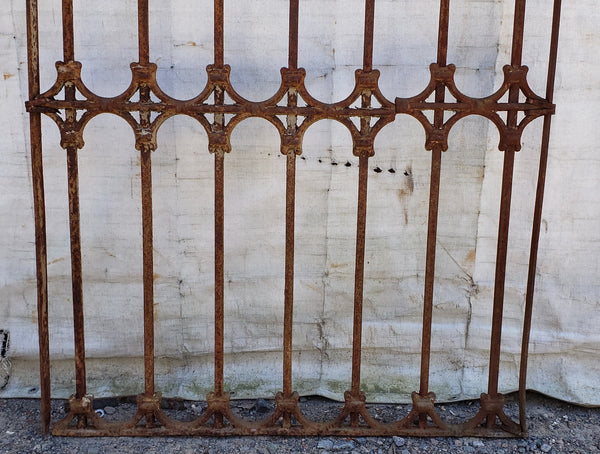 Very Old Ornate Wrought Iron Gate with Lead Accents 98" x 38"  GA9404