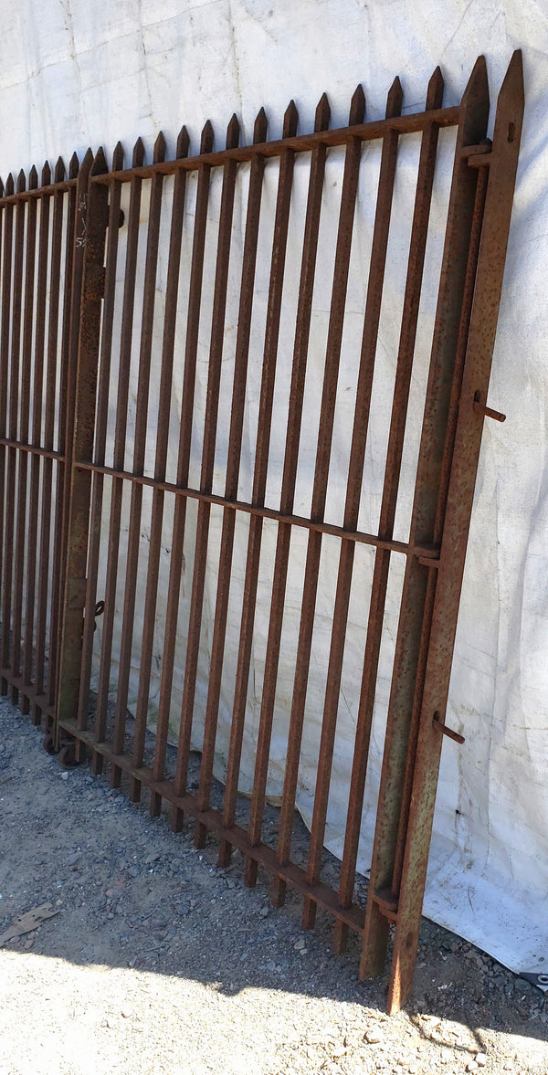 Pair of Heavy Duty Wrought Iron Gates 61" Tall x 108" Wide GA9407