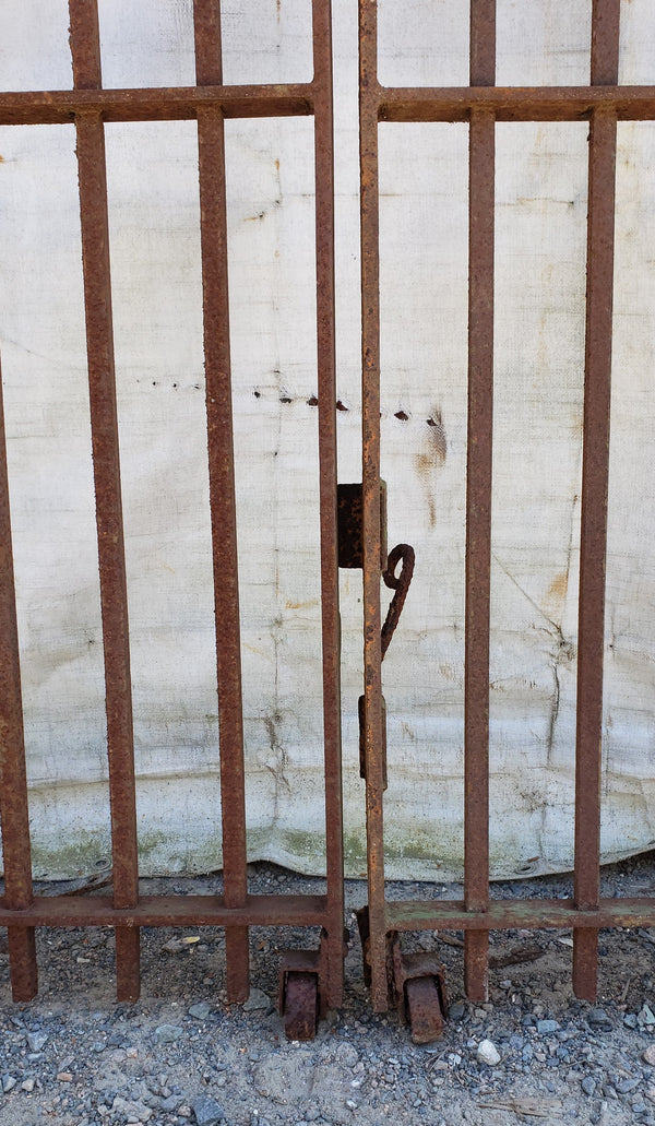 Pair of Heavy Duty Wrought Iron Gates 61" Tall x 108" Wide GA9407