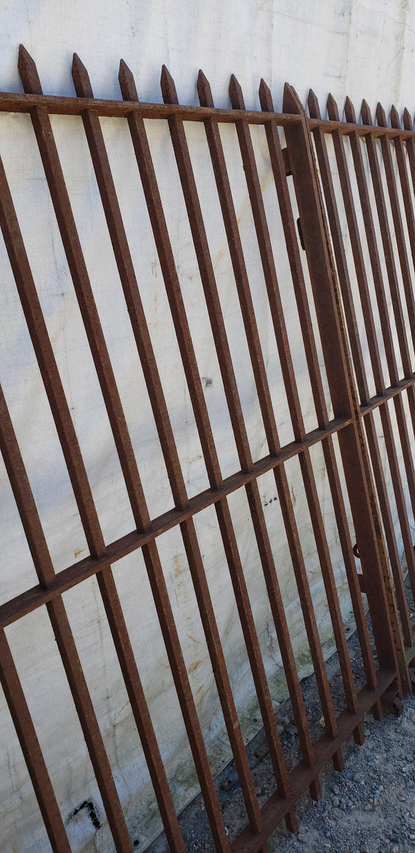 Pair of Heavy Duty Wrought Iron Gates 61" Tall x 108" Wide GA9407