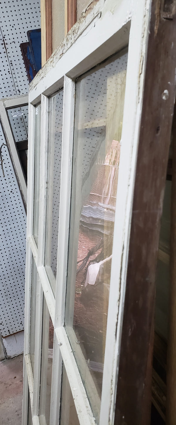 Large 9 Pane Window with Wavy & Folded Glass 46 3/8" x 70 3/4" GA9418