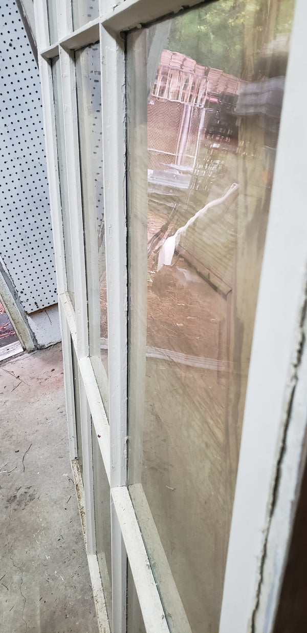 Large 9 Pane Window with Wavy & Folded Glass 46 3/8" x 70 3/4" GA9418