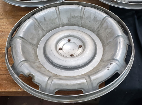 Set of 4 OEM 1958-62 Chevrolet Corvette Chrome Hub Caps GA9421