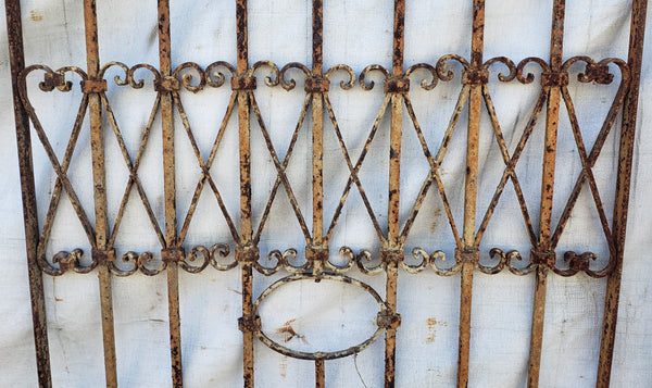 3 Piece Ornate Wrought Iron Gates with Hand Forged Lead Accents  GA9435