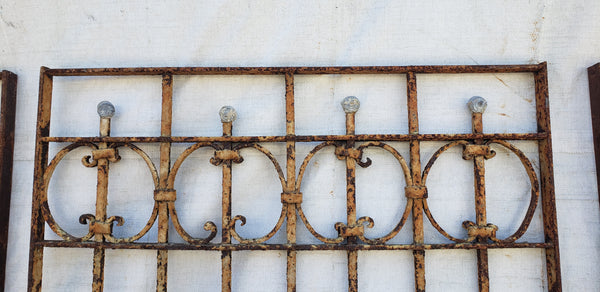 3 Piece Ornate Wrought Iron Gates with Hand Forged Lead Accents  GA9435