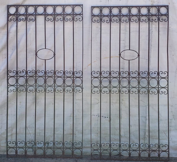 Pair of Wrought Iron Driveway Gates 80" Tall x 40 1/2" Wide EACH GA9436