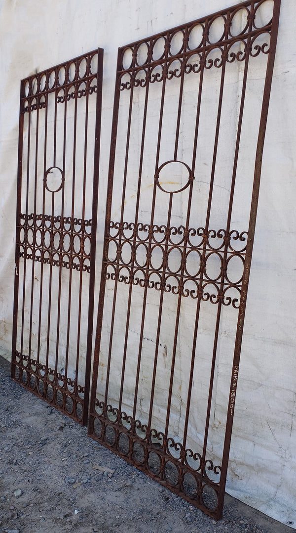Pair of Wrought Iron Driveway Gates 80" Tall x 40 1/2" Wide EACH GA9436