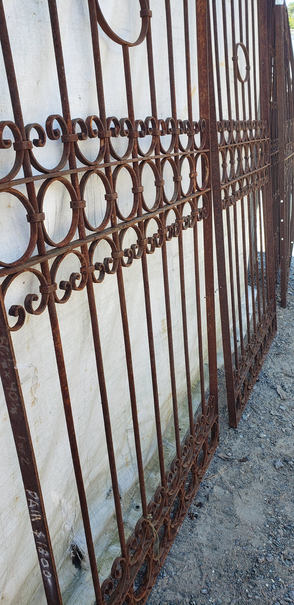 Pair of Wrought Iron Driveway Gates 80" Tall x 40 1/2" Wide EACH GA9436