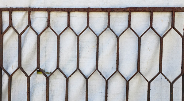 Set of 4 Wrought Iron Honeycomb Design Gate Panels Wide GA9438