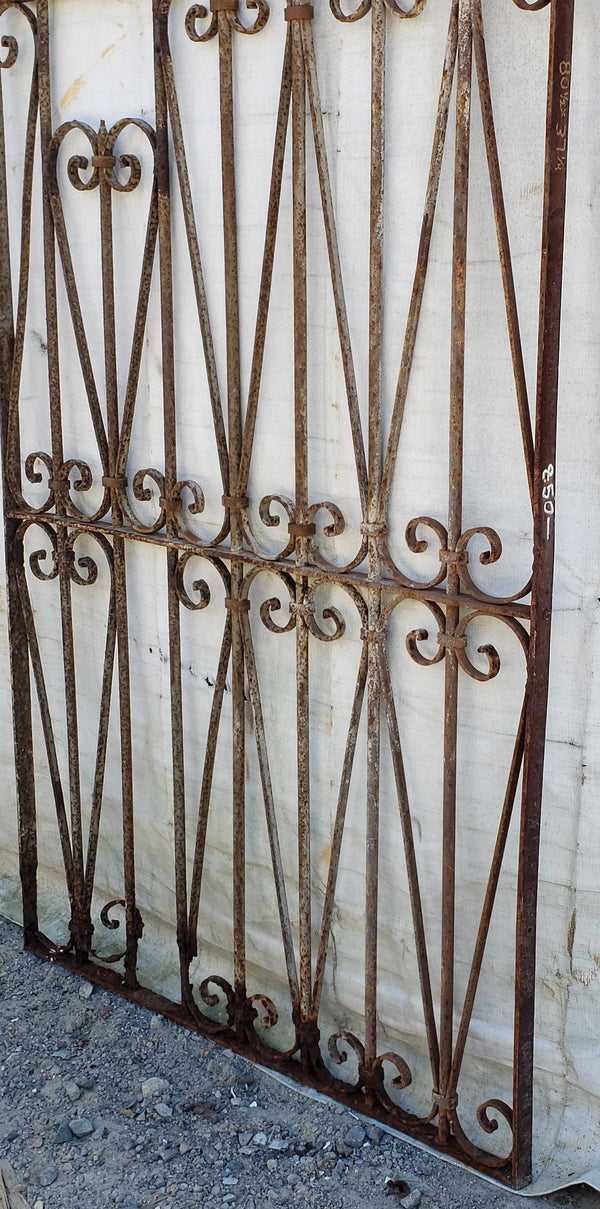 Wrought Iron Gate Panel 80 1/2" Tall by 37 1/4"  Wide GA9443