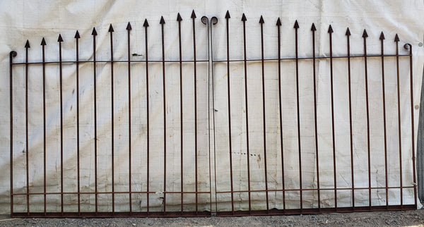 Pair of Tall & Wide Iron Driveway Gates - 139 1/4" Combined Width GA9467