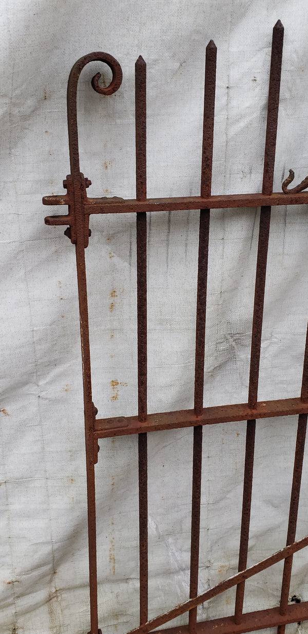 Pair of Ornate Design Wrought Iron Driveway Gates 44 1/2" x 58" GA9477