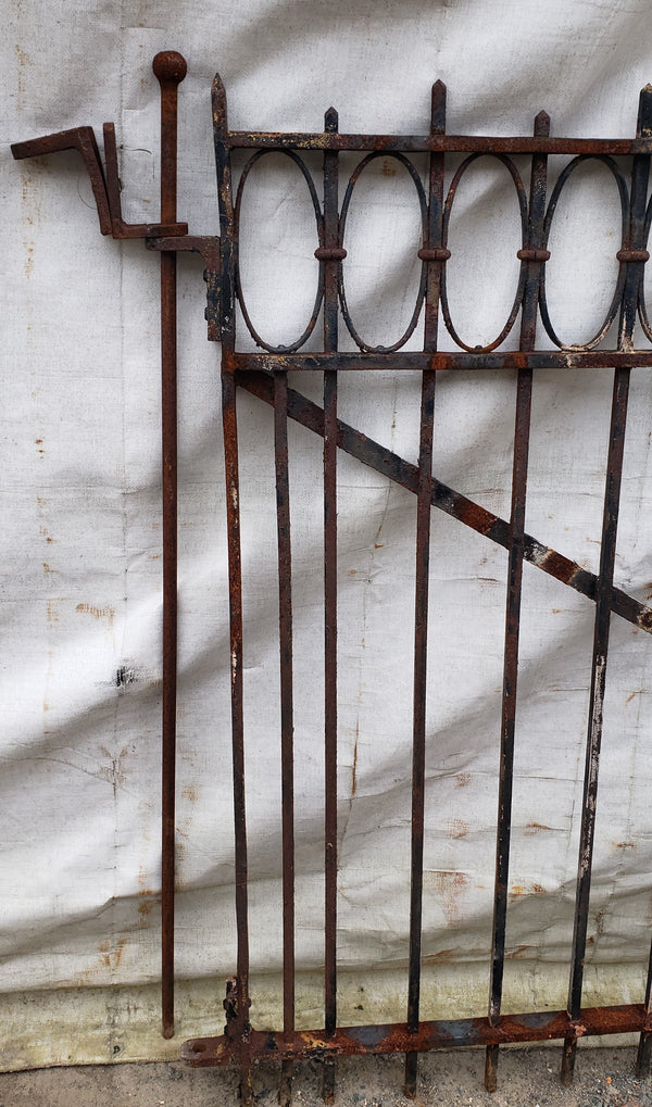 Pair of Ornate Wrought Iron Driveway Gates 55 1/4" Wide x 49 1/2" Tall GA9478