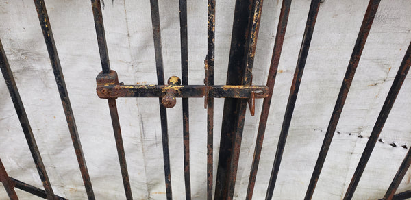 Pair of Ornate Wrought Iron Driveway Gates 55 1/4" Wide x 49 1/2" Tall GA9478