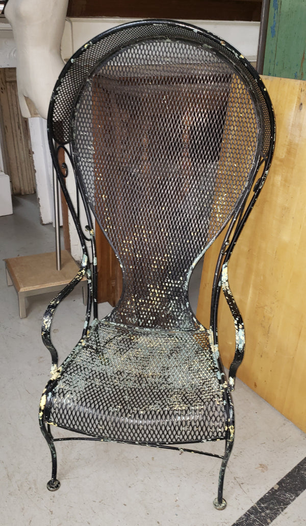1960's Russell Woodard Wrought Iron Canopy Chair GA9491