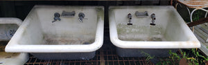 Pair of Cast Iron Farmhouse Sinks with Curved Rims 27