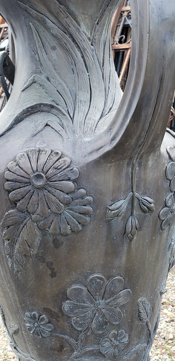 Art Nouveau Bronze Plant Urn With Handles GA9519