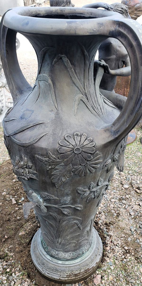 Art Nouveau Bronze Plant Urn With Handles GA9519